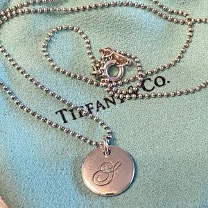 T & Co bead necklace with monogram ‘G’ pendant